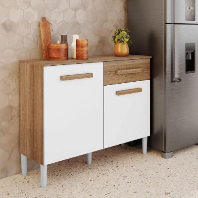 Balcão De Cozinha 2 Portas 1 Gavetas Atacama-off White Emily Aramóveis