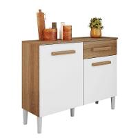 Balcão De Cozinha 2 Portas 1 Gavetas Atacama-off White Emily Aramóveis - 2