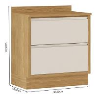 Balcão De Cozinha 1 Porta E 1 Gaveta Off White Lisboa Itatiaia - 4