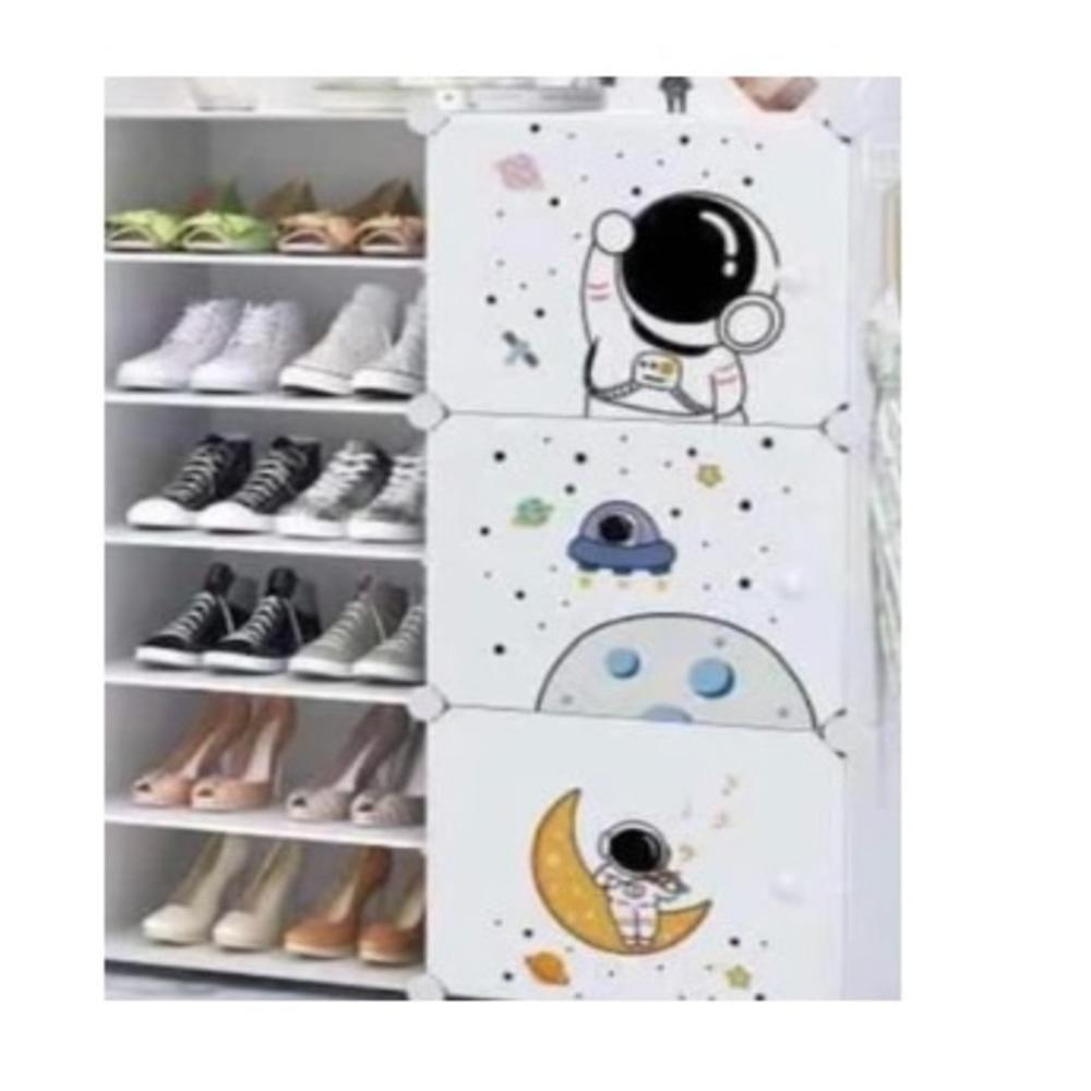 Armario Infantil Sapateira Guarda Roupa Modular 12 Portas Organizador Brinquedos 25 Prateleiras - 4