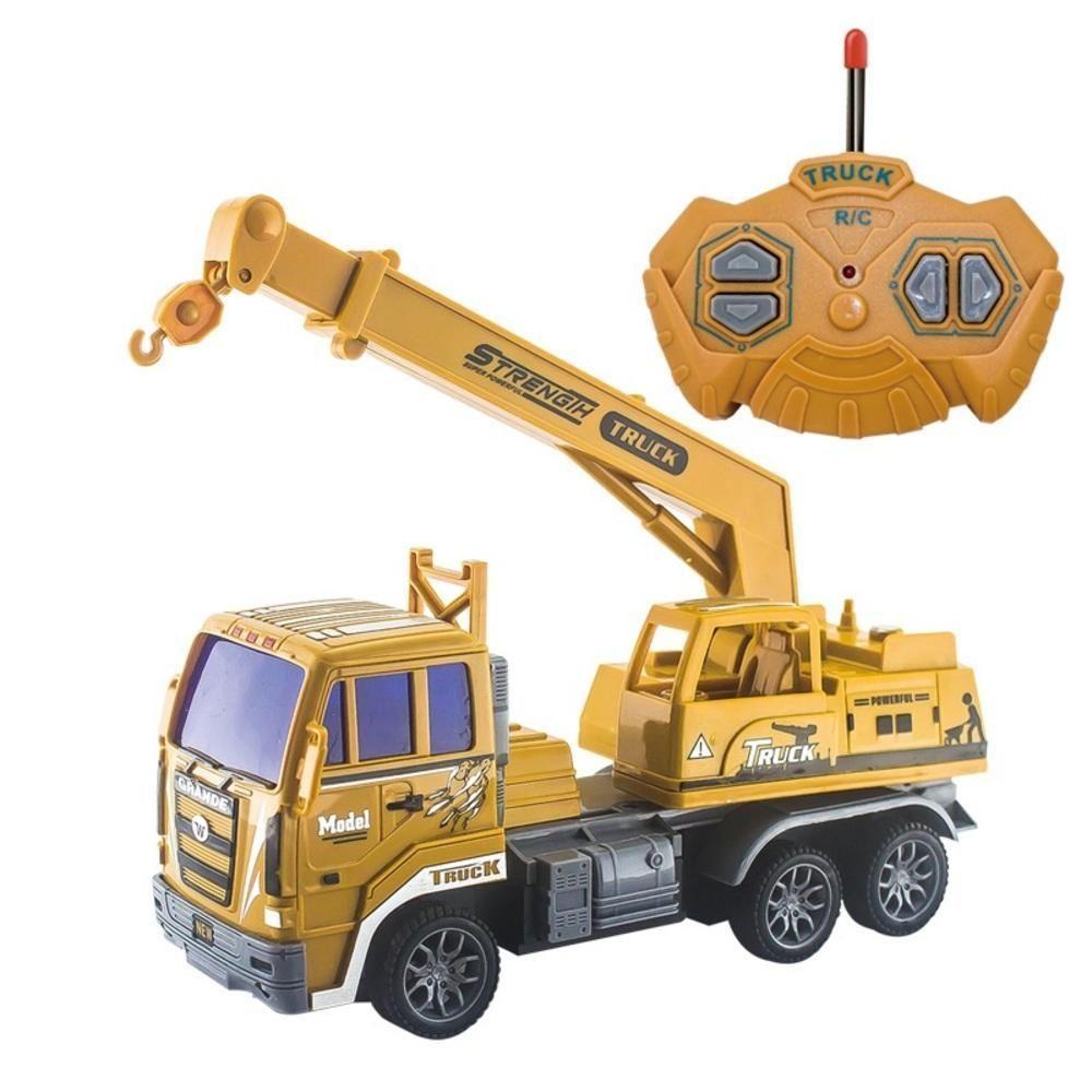 Caminhao Controle Remoto Escavadeira Trator Carrinho Construcao Luz Truck Estilo Profissional - 3