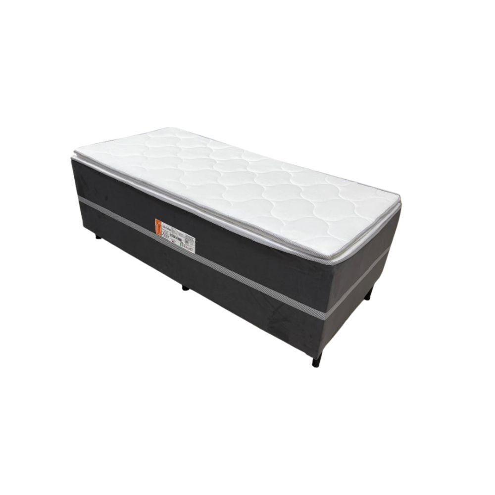 Cama Box Solteiro Conjugada (88x70) D28 Cinza-branco New Breare Topázio Colchões - 2