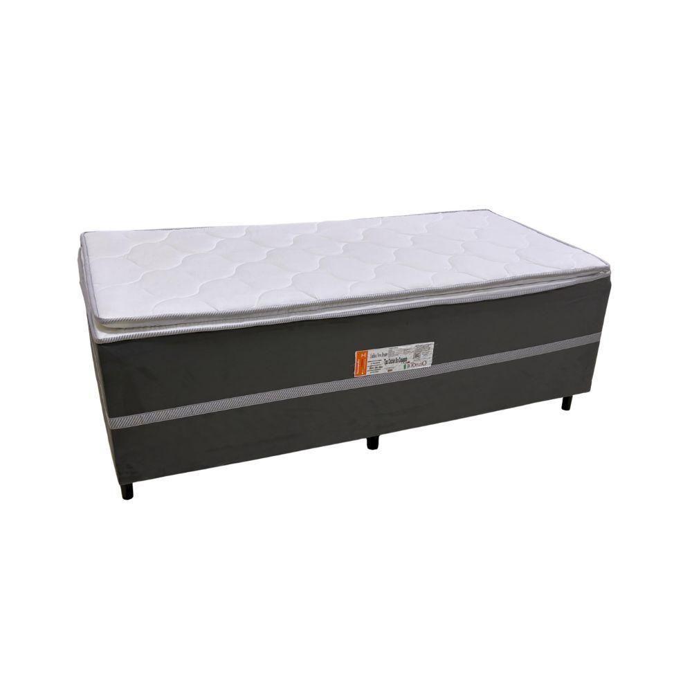 Cama Box Solteiro Conjugada (88x70) D28 Cinza-branco New Breare Topázio Colchões - 3