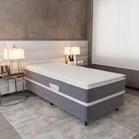 Cama Box Solteiro Conjugada (88x70) D28 Cinza-branco New Breare Topázio Colchões - 1