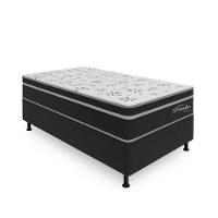 Cama Box Solteiro (88x68) D26 Molas Ensacadas Cinza Perola Topázio Colchões - 2