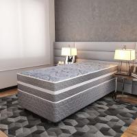Cama Box Solteiro (88x188) D28 Cinza Prime Topazio Colchões D28 Cinza - 1