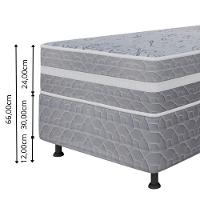 Cama Box Solteiro (88x188) D28 Cinza Prime Topazio Colchões D28 Cinza - 4