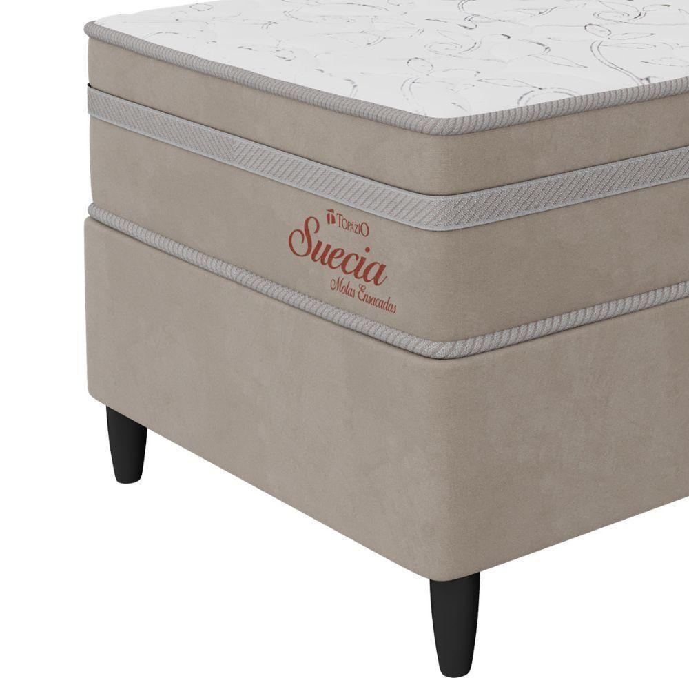 Cama Box Solteiro (88x188) D26 Creme Suécia Topazio Colchões - 4