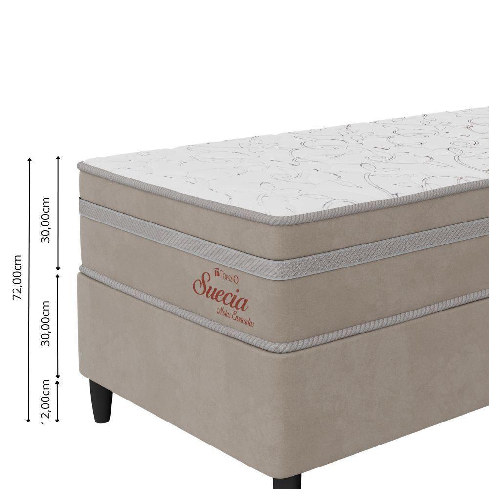 Cama Box Solteiro (88x188) D26 Creme Suécia Topazio Colchões - 5