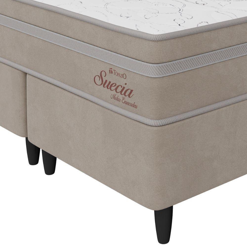 Cama Box Queen (158x198) D26 Creme Suecia Pocket Topazio Colchões - 4
