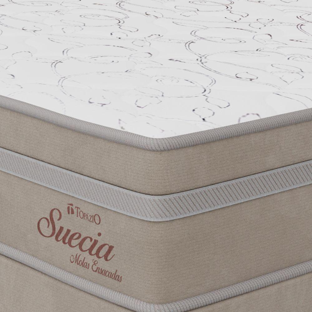 Cama Box Queen (158x198) D26 Creme Suecia Pocket Topazio Colchões - 5