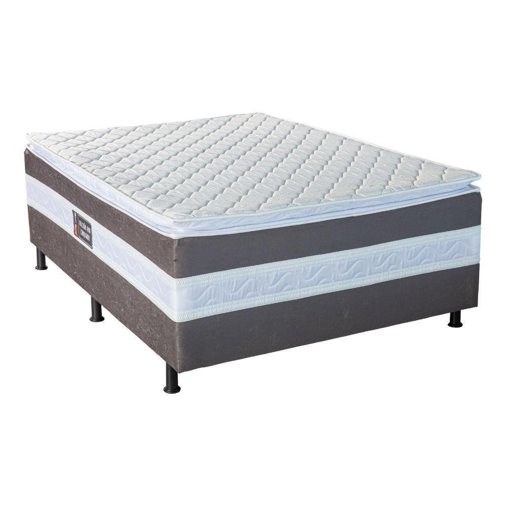 Cama Box Casal Conjugada (138x188) D28 Grafite Breare Master Design Colchões - 2