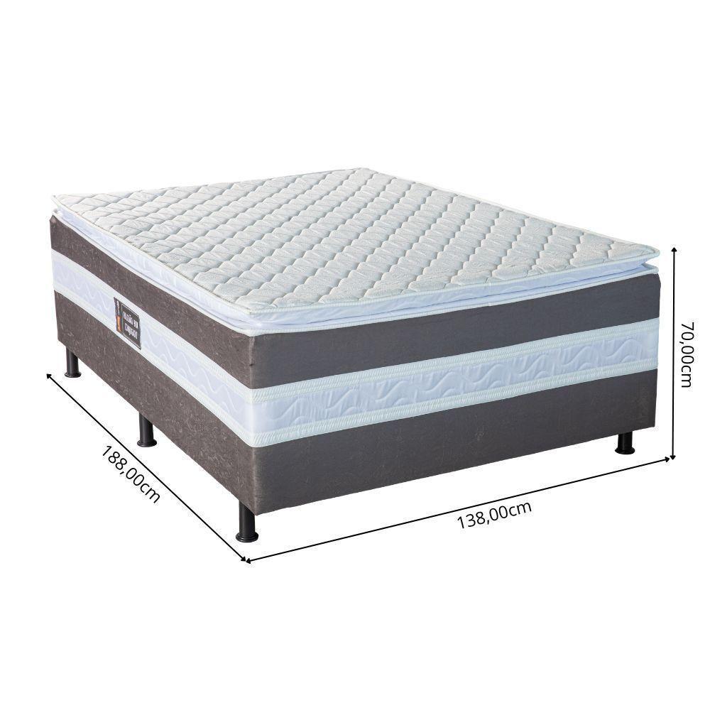 Cama Box Casal Conjugada (138x188) D28 Grafite Breare Master Design Colchões - 4