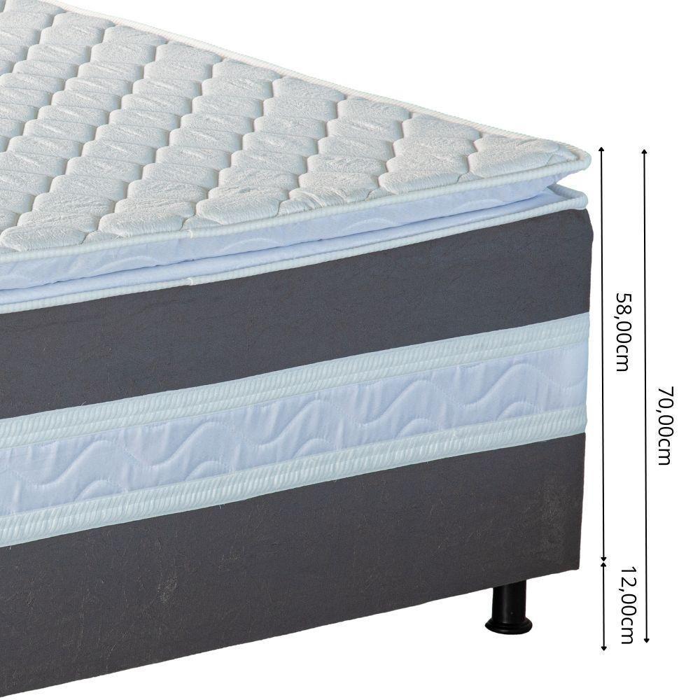 Cama Box Casal Conjugada (138x188) D28 Grafite Breare Master Design Colchões - 5