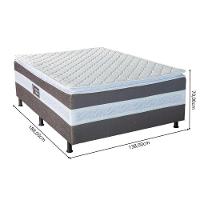 Cama Box Casal Conjugada (138x188) D28 Grafite Breare Master Design Colchões
