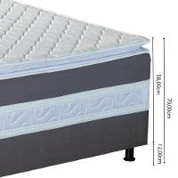 Cama Box Casal Conjugada (138x188) D28 Grafite Breare Master Design Colchões - 5