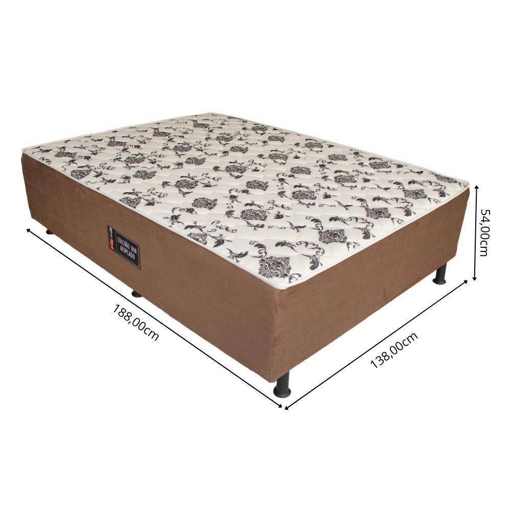 Cama Box Casal Conjugada (138x188) D28 Cacau Roma Design Colchões - 4