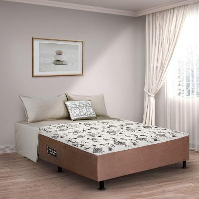 Cama Box Casal Conjugada (138x188) D28 Cacau Roma Design Colchões