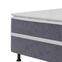 Cama Box Casal Conjugada (138x188) D28 Cinza-branco New Breare Topázio Colchões - 3