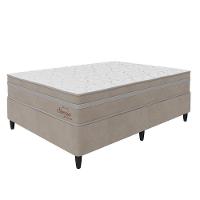 Cama Box Casal (138x188) D26 Molas Ensacadas Creme Suede Suecia Topazio Colchões - 2