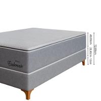 Cama Box Casal (138x188) D26 Molas Ensacadas Cinza Exuberante Topázio - 3