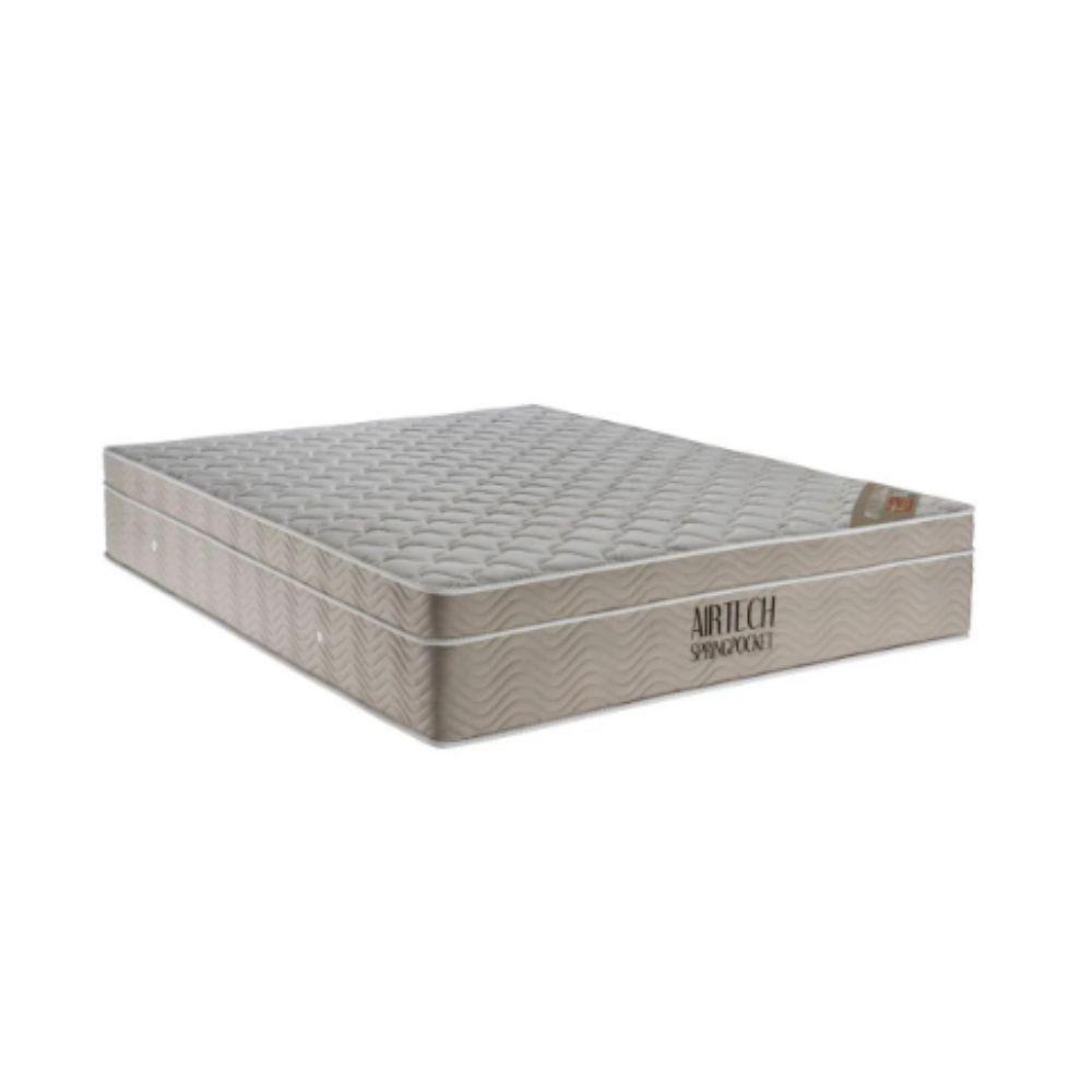 Cama Box Casal (138x188) + Colchão Ortobom Airtech Pocket Molas Bege - 2