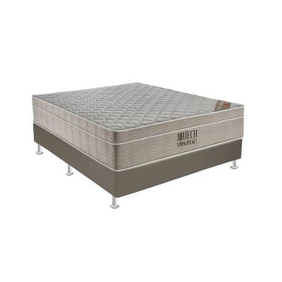 Cama Box Casal (138x188) + Colchão Ortobom Airtech Pocket Molas Bege