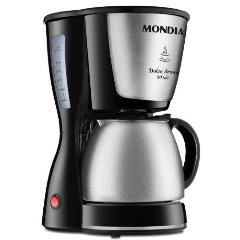 Cafeteira Mondial C37 Jarra Inox 30 Xícaras 800W Preto 220V - 1