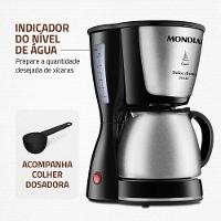 Cafeteira Mondial C37 Jarra Inox 30 Xícaras 800W Preto 220V - 6