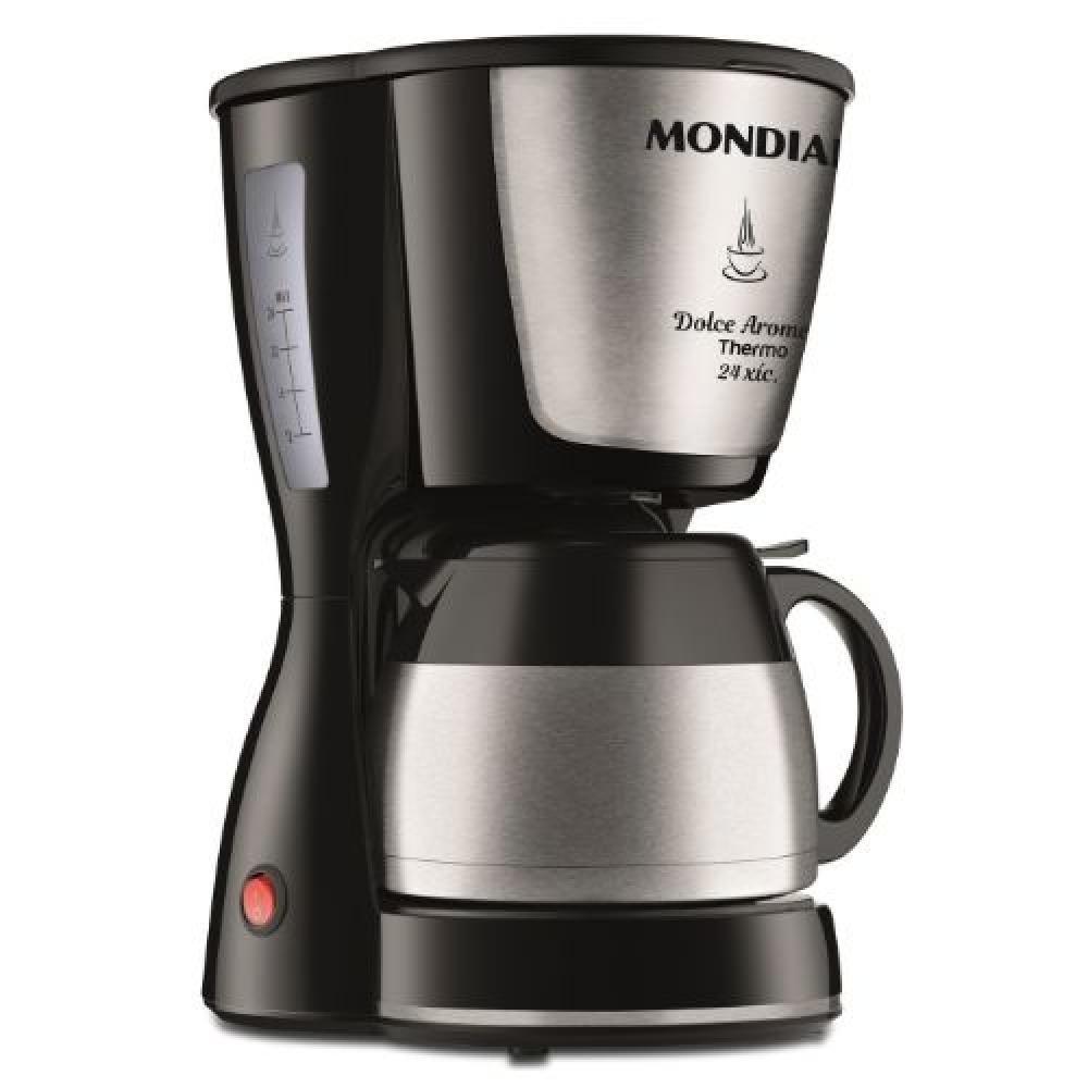 Cafeteira Elétrica Mondial Dolce Arome Thermo Inox C-33 Jt 24 Xícaras Preto Inox 110V - 1
