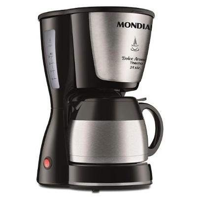 Cafeteira Elétrica Mondial Dolce Arome Thermo Inox C-33 Jt 24 Xícaras Preto Inox 110V