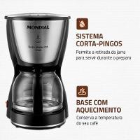 Cafeteira Elétrica Mondial Dolce Arome C-32 32 Xícaras Preto-inox Preto - Inox 110V - 3