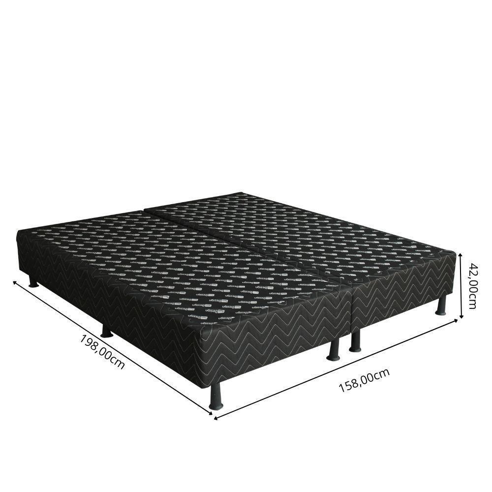 Base Box Casal (158x198) Preta Universal Design Colchões - 2