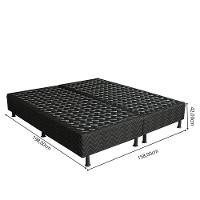 Base Box Casal (158x198) Preta Universal Design Colchões - 2