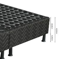 Base Box Casal (158x198) Preta Universal Design Colchões - 3
