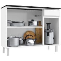 Balcão De Cozinha Em Aço 3 Portas 1 Gaveta Branco Esmeralda Telasul - 2