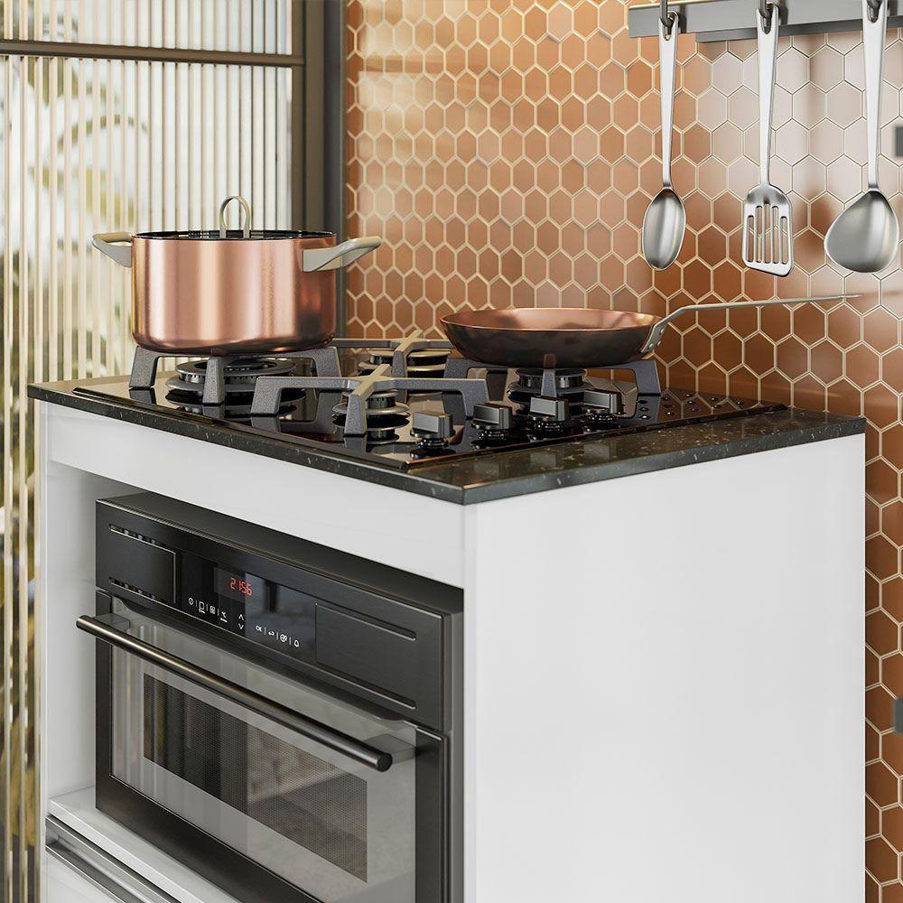 Balcão De Cozinha Cooktop 1 Gaveta Branco New - Granito Nt3110 Notável Móveis - 2