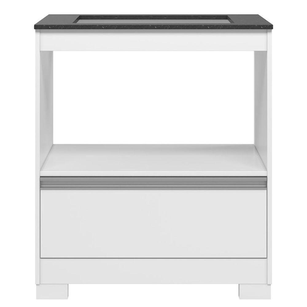 Balcão De Cozinha Cooktop 1 Gaveta Branco New - Granito Nt3110 Notável Móveis - 5