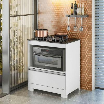Balcão De Cozinha Cooktop 1 Gaveta Branco New - Granito Nt3110 Notável Móveis
