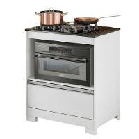Balcão De Cozinha Cooktop 1 Gaveta Branco New - Granito Nt3110 Notável Móveis