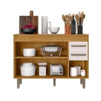 Balcão De Cozinha 3 Portas 2 Gavetas Freijó-off White Malta Poliman Móveis - 3