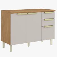 Balcão De Cozinha 3 Portas 2 Gavetas Freijo-off White New Porto Itatiaia - 2