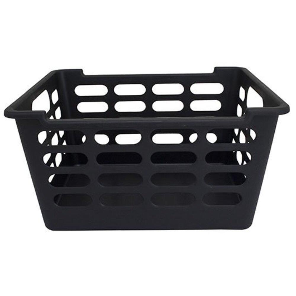 Cesto Organizador Multiuso Porta Objetos Caixa Atenas Guarda Roupa Armario Banheiro Lavanderia Gaveta Preto - 1