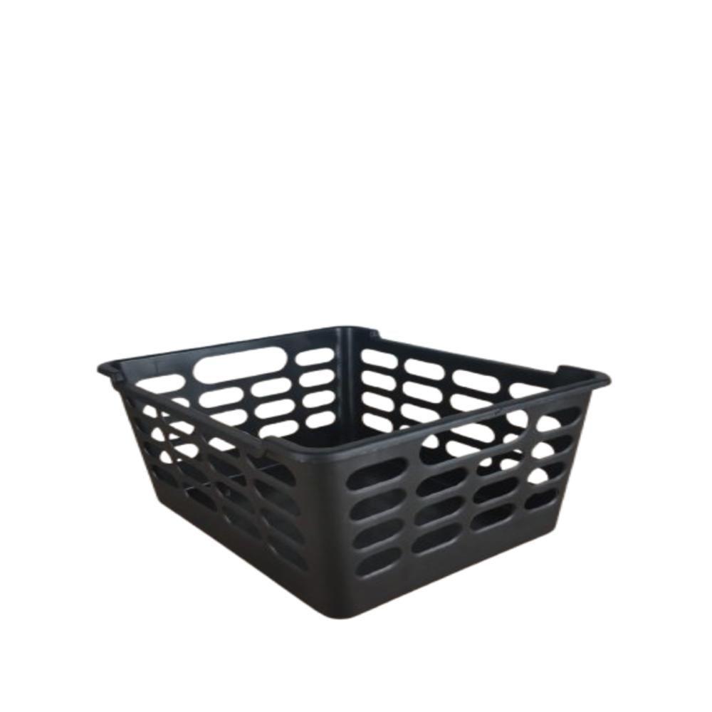 Cesto Organizador Multiuso Porta Objetos Caixa Atenas Guarda Roupa Armário Banheiro Lavanderia Gaveta Preto - 3