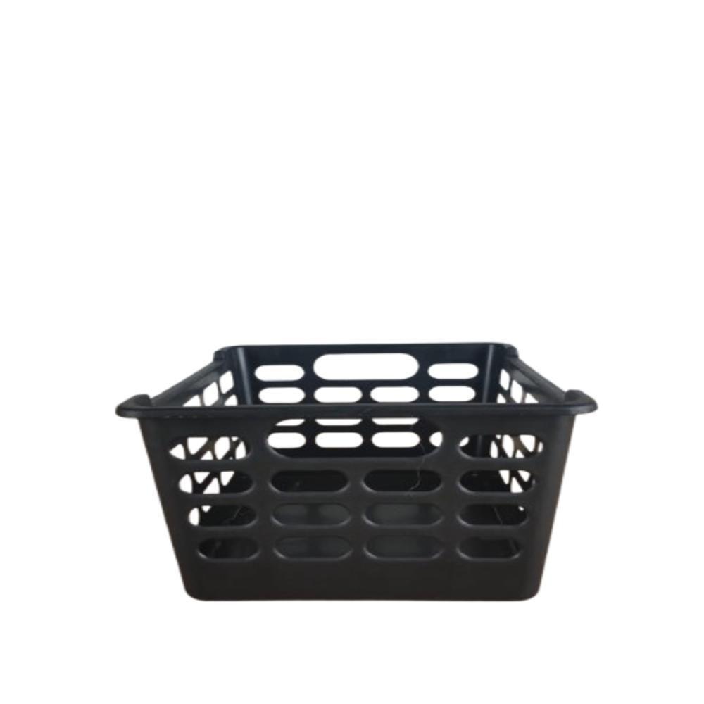 Cesto Organizador Multiuso Porta Objetos Caixa Atenas Guarda Roupa Armário Banheiro Lavanderia Gaveta Preto - 4