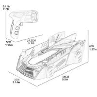 Carrinho Escala Parede Carro Controle Remoto Sensor Laser Escalador Teto Antigravidade - 7