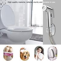 Ducha Higienica Intima Cromada Abs Com Gatilho Completa Para Banheiro Flexivel Mangueira 1m Luxo - 3