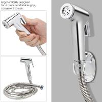 Ducha Higiênica Íntima Cromada Abs Com Gatilho Completa Para Banheiro Flexível Mangueira 1m Luxo - 5