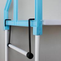 Estante Rack Desmontavel 3 Prateleiras Portatil Para Banheiro Lavanderia Vaso Sanitario Toalhas Acessorios Azul - 2