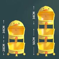 Estante Infantil Caixa Organizadora Bau Brinquedos Porta Treco Com Rodas Armario Gavetas Carrinho Quarto Sala - 6